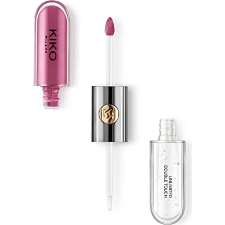 KIKO Milano Unlimited Double Touch, langanhaltender flüssiger Lippenstift mit Glanz, Farbton 118 Orchid, 6 ml – Bild 1