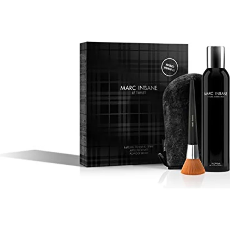 Marc Inbane Le Triplet (Spray + Handschuh + Puderpinsel), Schwarz, 200ml