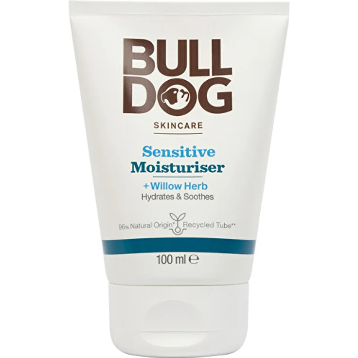 Bulldog Sensitive Moisturiser, Feuchtigkeitscreme für Männer mit intensiv feuchtigkeitsspendender Formel, 100 ml