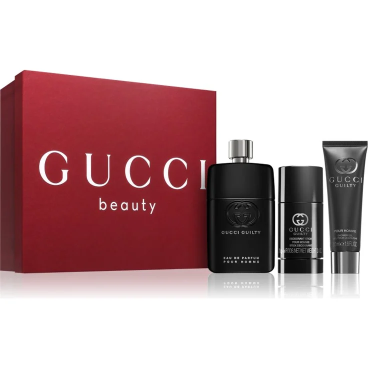 Gucci Guilty Pour Homme Geschenkset, Herren-Duftset mit Eau de Parfum 90 ml, Duschgel 50 ml und Deo-Stick 70 g