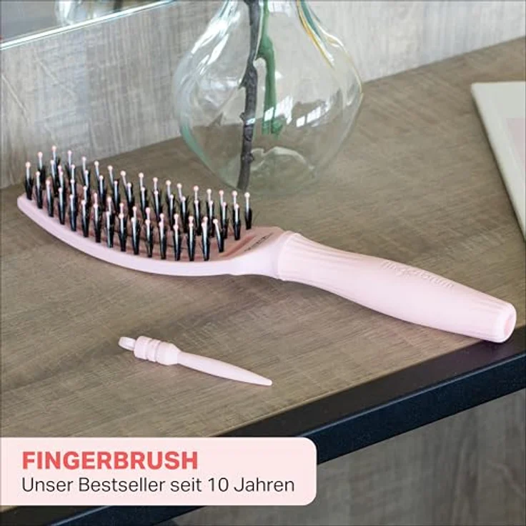 Olivia Garden Bürste Fingerbrush Pastel Pink Combo Small – Bild 3