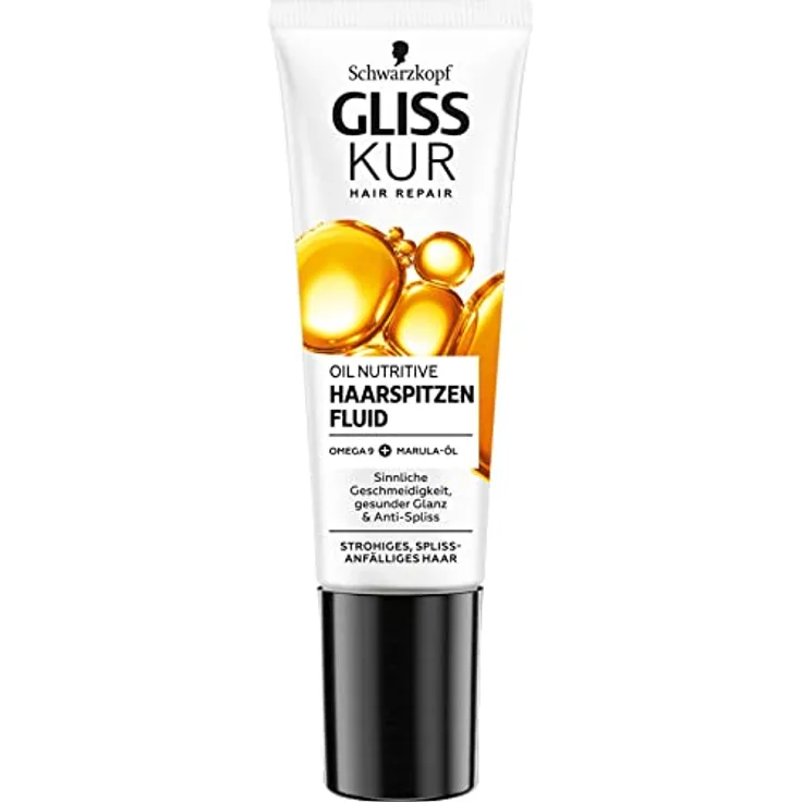 Gliss Kur Haarspitzenfluid Oil Nutritive (50 ml), für bis zu 96 % weniger Spliss und langanhaltend versiegelte Spitzen, speziell für strohiges & strapaziertes Haar
