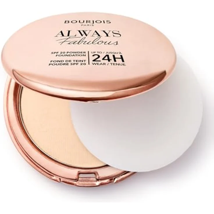 Bourjois Always Fabulous Powder 115 Golden Ivory, 7g - Optimierte Formel für matte Haut und natürliches Finish, angereichert mit Hyaluronsäure, 24 Stunden Abdeckung, inkl. Sonnenschutz 20, wasserdicht – Bild 2
