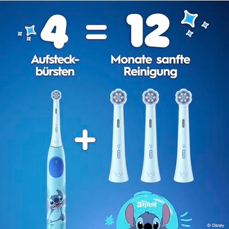 Braun Oral-B Kids Disney Stitch, Ersatzbürsten Stiele für elektrische Zahnbürsten, 8er Set für Kinder ab 6 Jahren, sanfte Reinigung mit weichen Borsten – Bild 8