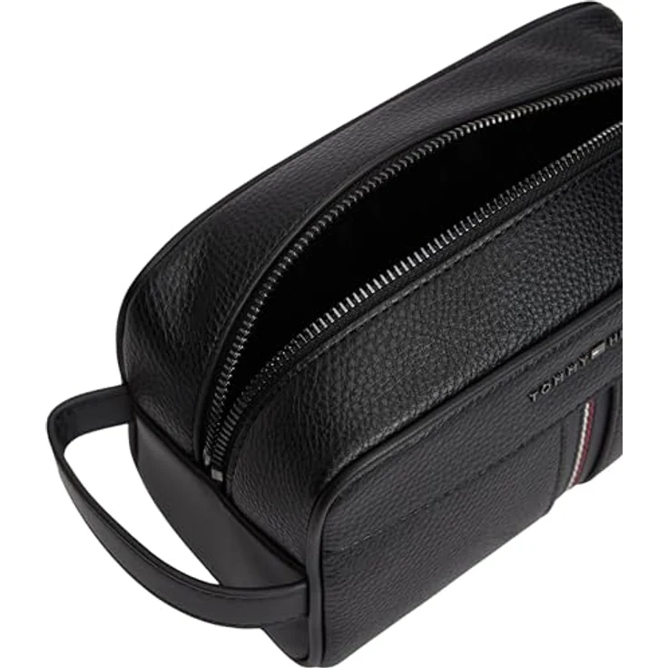 Tommy Hilfiger TH Central Kulturbeutel, 21 cm, schwarz, 100% Polyurethan – Bild 4