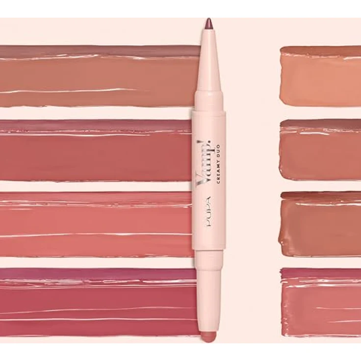 Pupa Vamp! Creamy Duo Lip Pencil #001 Fair Nude, Lippenstift mit präziser Konturdefinition und cremiger Textur, 1 g – Bild 6
