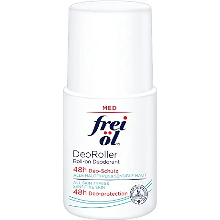 frei öl MED DeoRoller, Deodorant, 48h Deo-Schutz, alkoholfrei und vegan, reguliert die Schweißbildung, 50 ml