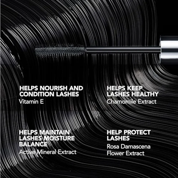 Buxom LASH MASCARA BLACKEST BLACK, Wimpernverlängernde Volumenmascara mit intensiv schwarzer Farbe, 11 ml – Bild 5