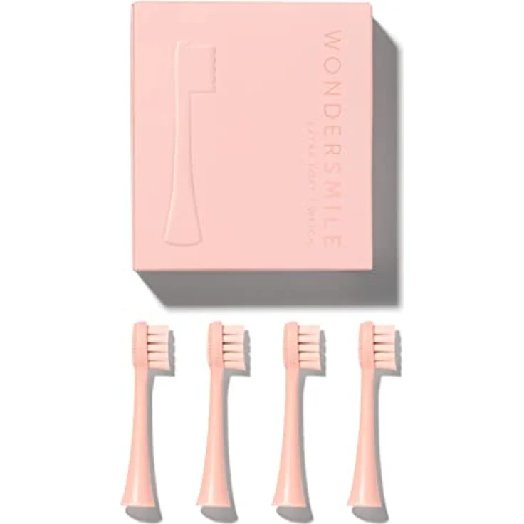 Wondersmile Ersatzbürsten Schallzahnbürste (Soft, Atomic Rose, 4er Pack) - Bürstenköpfe für Wondersmile Schallzahnbürste – Bild 1