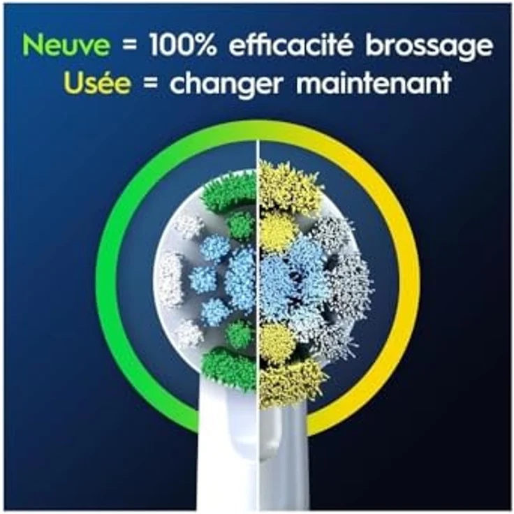 Oral-B Pro Precision Clean Aufsteckbürsten, 4 Stück, für optimale Zahnreinigung mit X-förmigen Filamenten und Indikatorwechsel – Bild 3