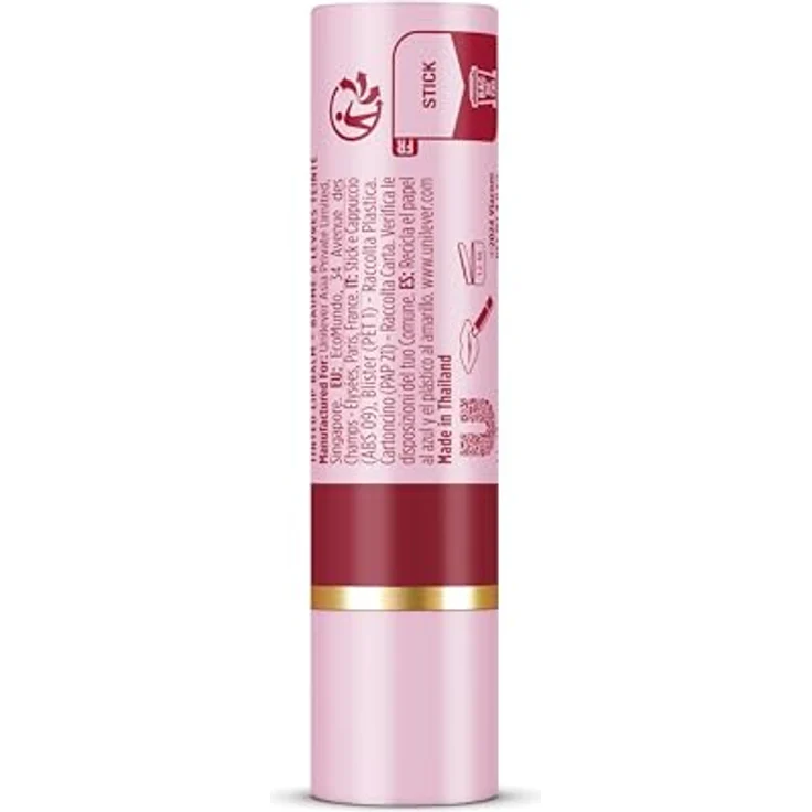 Vaseline LP Lippenbalsam, Emily Rouge Romance, 3 g, 24h Feuchtigkeit, 9% Vaseline, klassischer Rotton – Bild 4