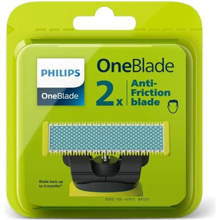 Philips OneBlade Bodycare, 2 Hautfreundliche Rasierklingen in Blau und Grün, für alle OneBlade Handstücke, langlebig und wasserdicht – Bild 2