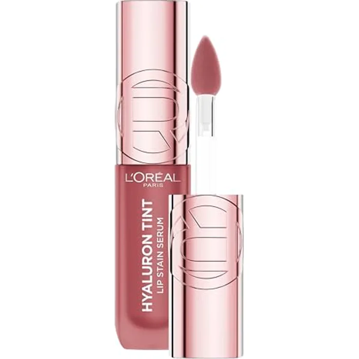 L’Oréal Paris Hyaluron Tint Lip Stain Serum, flüssiger Lippenstift mit feuchtigkeitsspendender Wirkung, Farbton 635 Worth It, 5 ml