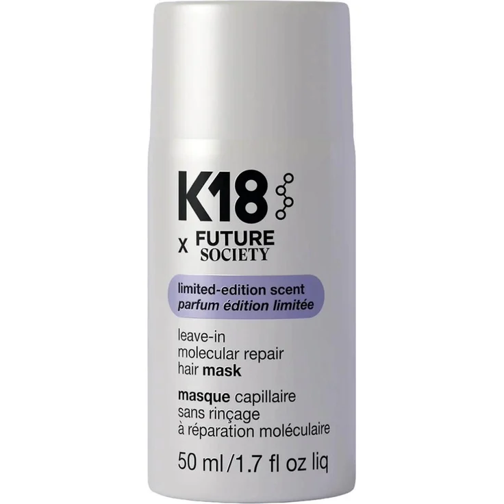 K18 Future Society Leave-In Molecular Repair Hair Mask, 50 ml - Innovative Haarpflege mit biomimetischen K18Peptiden™, repariert Haarschäden in nur 4 Minuten, luxuriöser Duft der Shorea cuspidata
