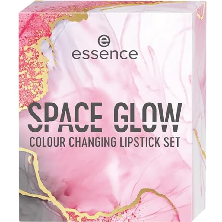Essence Space Glow Lipstick Set, 2 Farbwechsel Lippenstifte in Weiß-Rosa und Schwarz-Weiß, 3,2 g – Bild 3