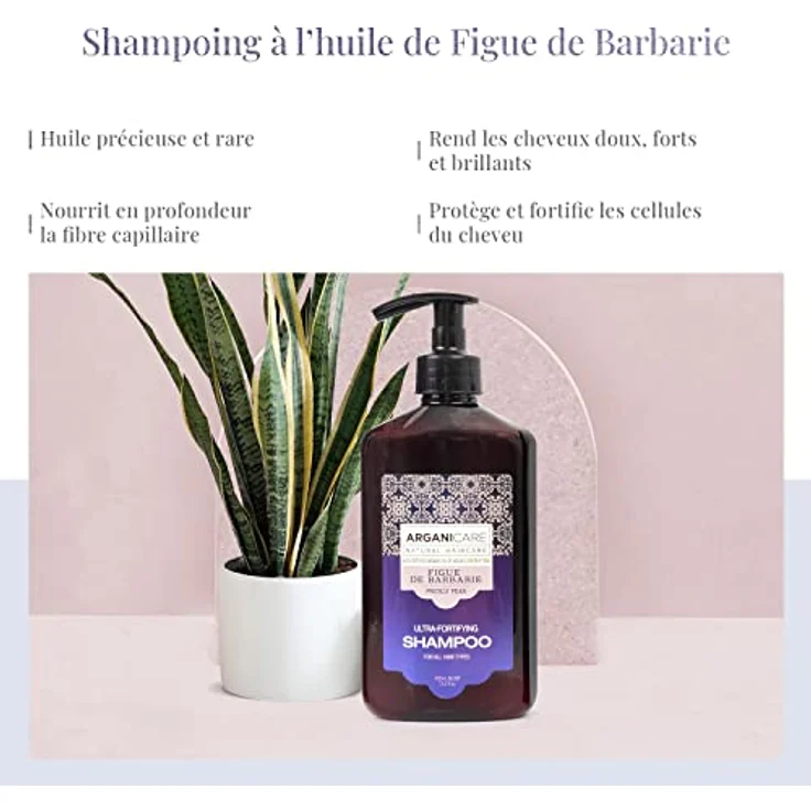 Arganicare Pflegendes Haarshampoo mit Kaktusfeigenöl, 400 ml – Ultra-stärkend für alle Haartypen – Bild 4