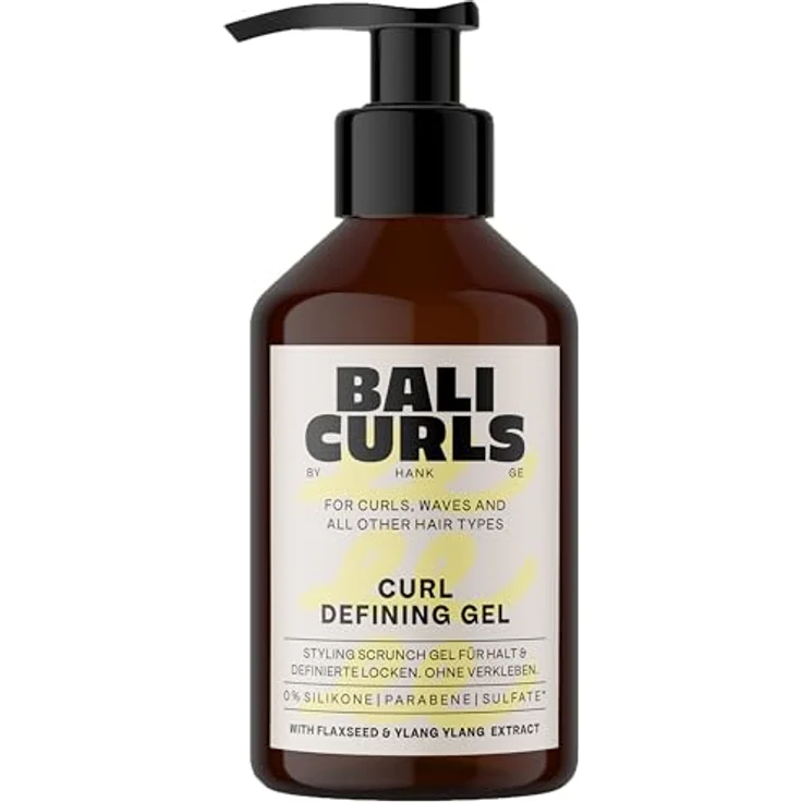 Bali Curls Curl Defining Gel, definierendes Locken Gel mit Leinsamen- und Ylang-Ylang-Extrakt, 150ml, veganes Lockengel für geschmeidige und definierte Curls – Bild 1