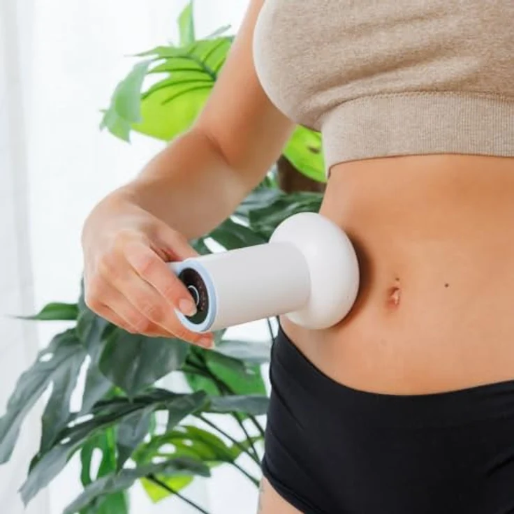 InnovaGoods CellyGun, 6 in 1 Wiederaufladbare Anti-Cellulite-Massagepistole mit 5 Massageköpfen und 6 Intensitätsstufen, ergonomisches Design, schwarz – Bild 4