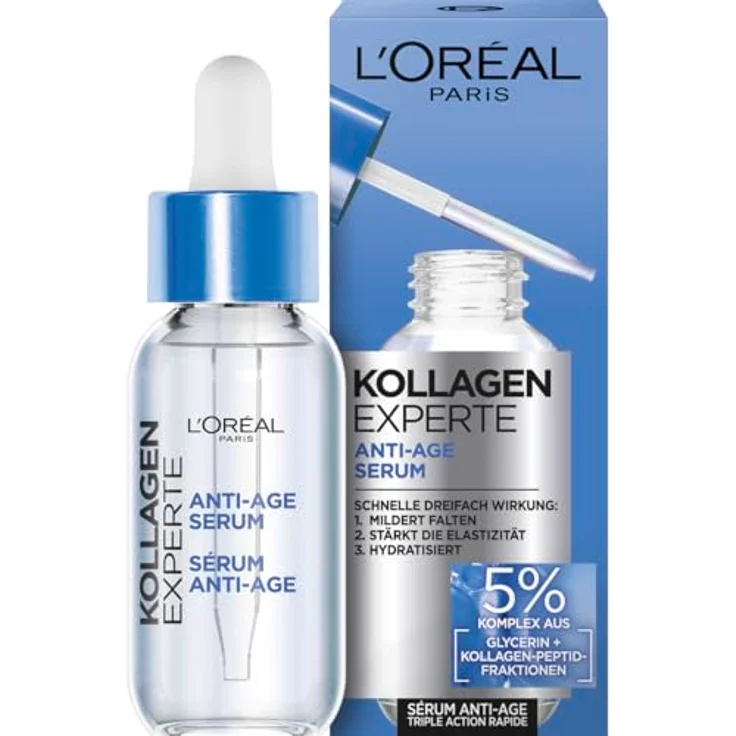 L’Oréal Paris Kollagen Experte Anti-Age Serum, Milderung von Falten mit Vitamin C, 30 ml – Bild 1