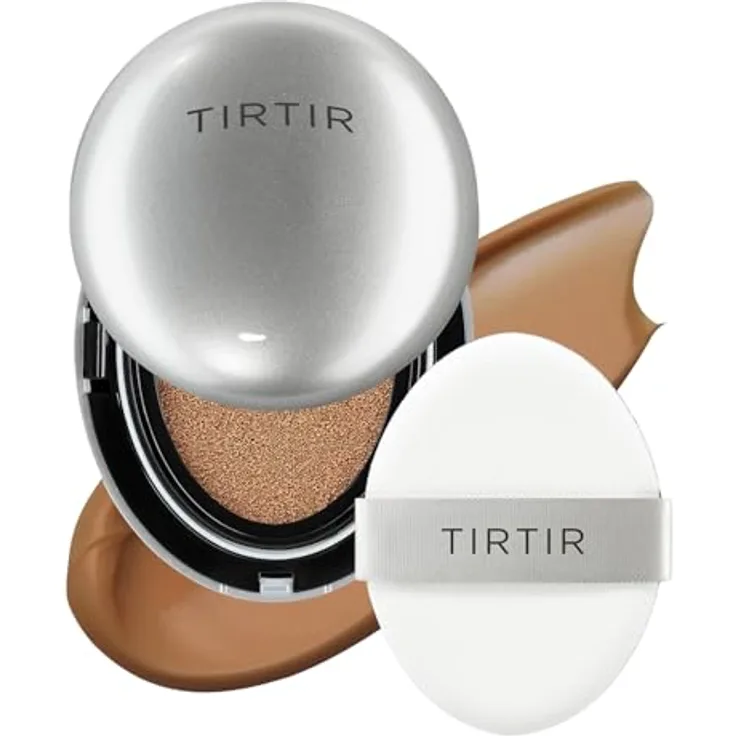 TIRTIR Mask Fit Aura Cushion, feuchtigkeitsspendendes Make-up im Schwamm mit hervorragender Abdeckung, Farbton 43N Deep Cocoa, 18 g