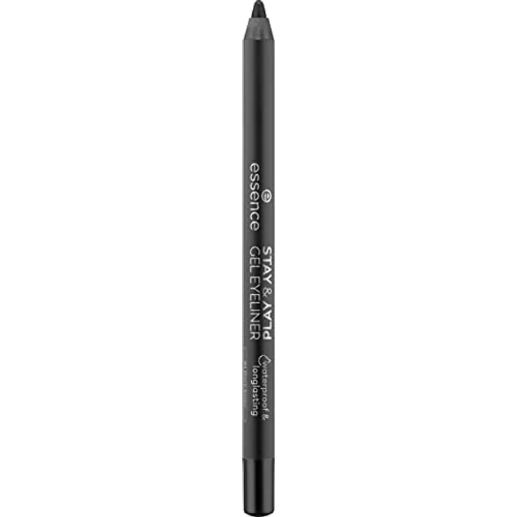 essence STAY & PLAY GEL EYELINER, Nr. 01, Schwarz, langanhaltend, hochpigmentiert, vegan, wasserfest, ohne Mikroplastikpartikel, Nanopartikel frei, 1er Pack (1.3g)