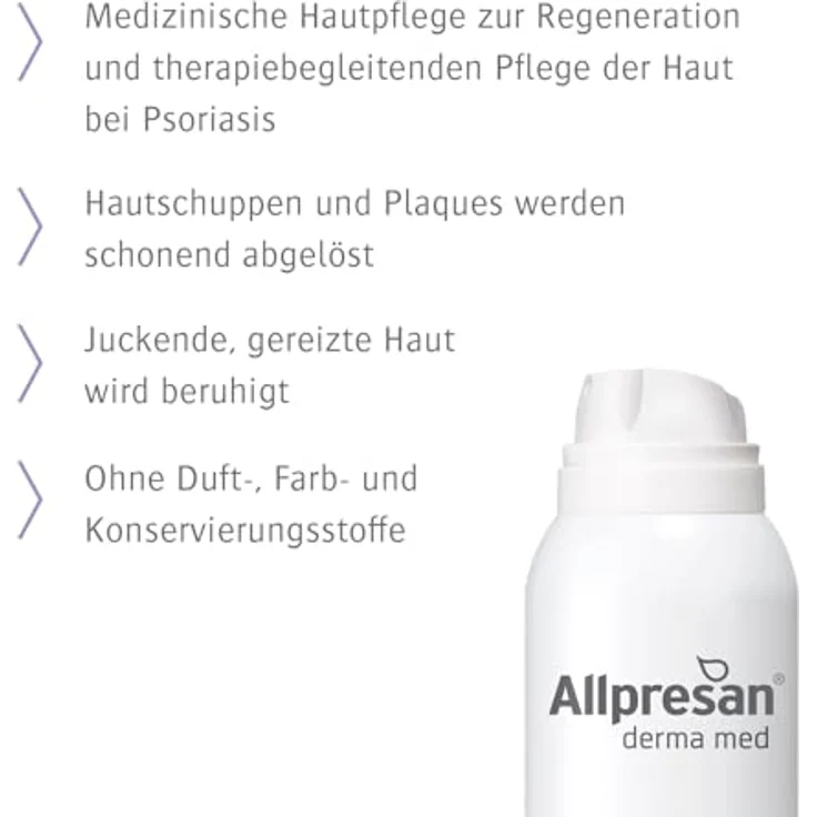Allpresan Derma med Repair Schaum-Creme PSORIATIX INTENSIVPFLEGE -Zur Pflege der Haut bei Psoriasis (Schuppenflechte) - 200 ml – Bild 3
