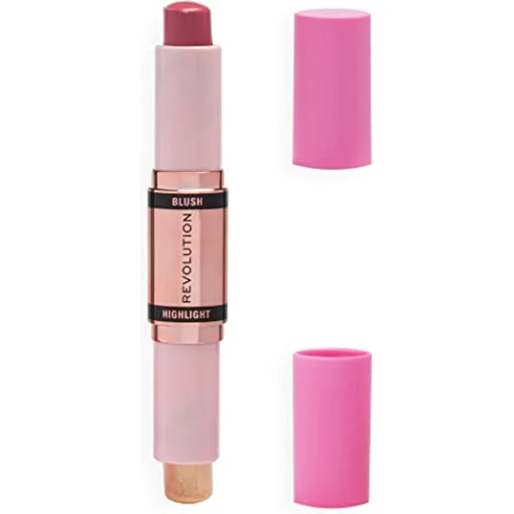 Makeup Revolution, Blush & Highlight Stick, Mauve Glow, Rouge und Highlighter für das Gesicht, 4.3g