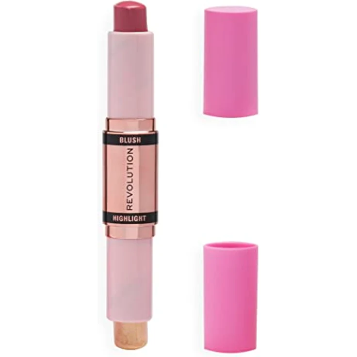 Makeup Revolution, Blush & Highlight Stick, Mauve Glow, Rouge und Highlighter für das Gesicht, 4.3g – Bild 1