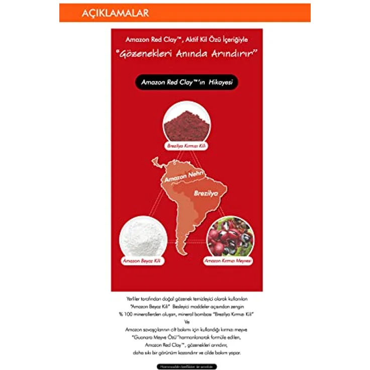 Missha Amazon Red Clay™ Gesichtsmasken, reinigende Maske zur Reduktion von Hauttalg und Verkleinerung der Poren, 110 ml – Bild 4