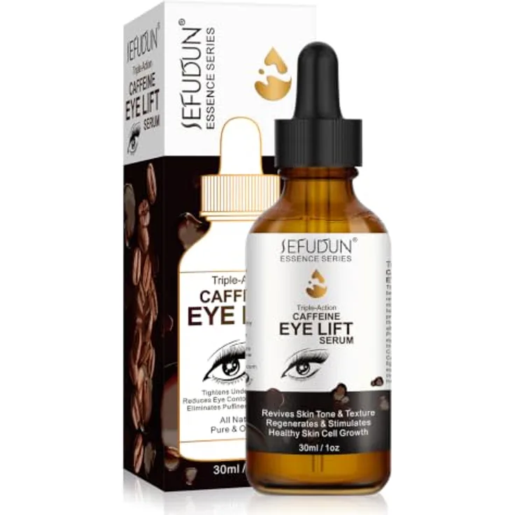 P-Beauty Augenserum mit Koffein, Kollagen & Hyaluronsäure, 30 ml - Reduziert Augenringe & Schwellungen, 100% vegan