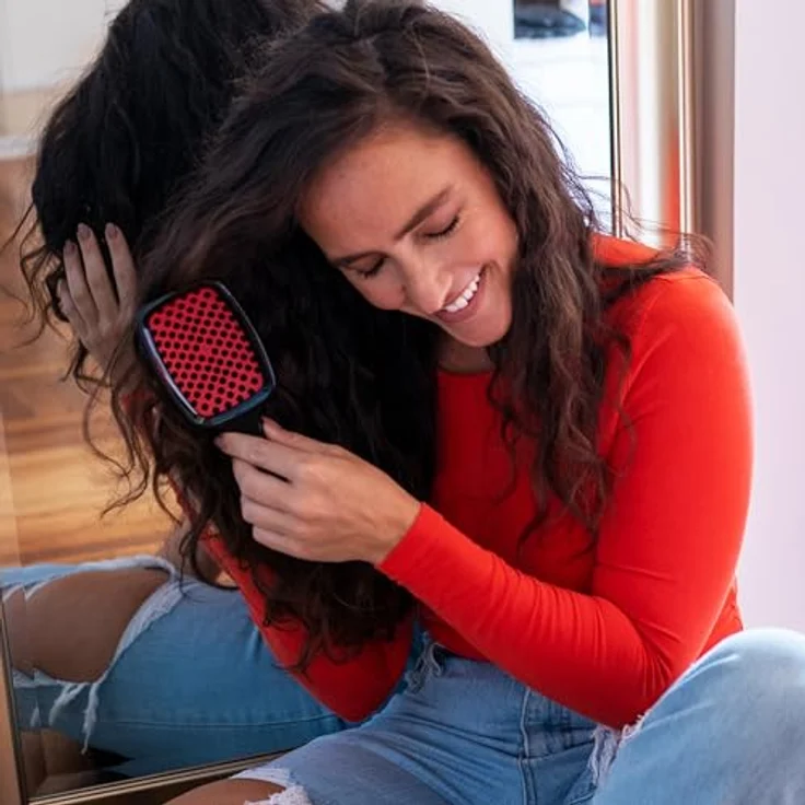 UNbrush Detangling Hair Brush, Haarbürste für alle Haartypen, Kunststoff, Farbe Canyon – Bild 3