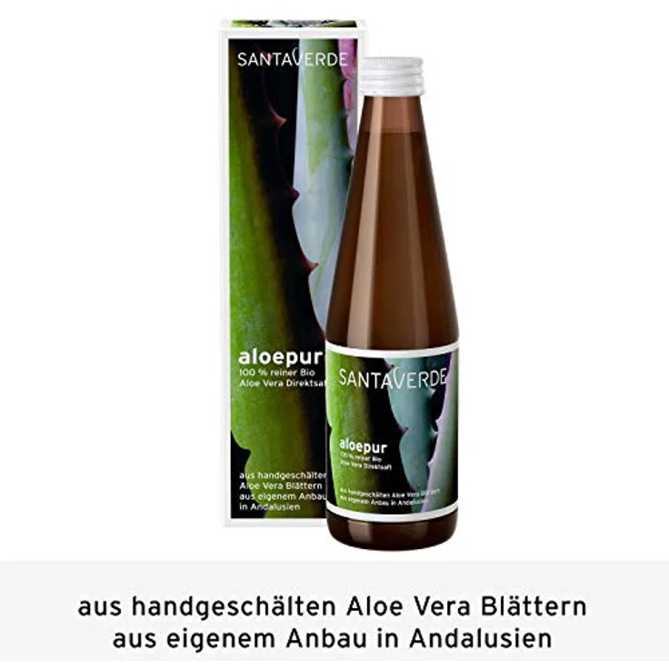 Santaverde Bio Aloepur - 100 % Reiner Aloe Vera Direktsaft, 1 x 330ml – Bild 2