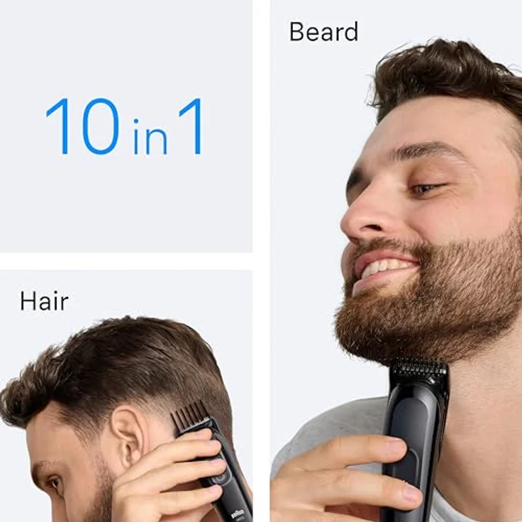 Braun MULTIGROOM AIO3560, 10-in-1 Haarschneider mit 14 Längeneinstellungen, ultrascharfen Klingen und 50 Minuten Akkulaufzeit – Bild 5