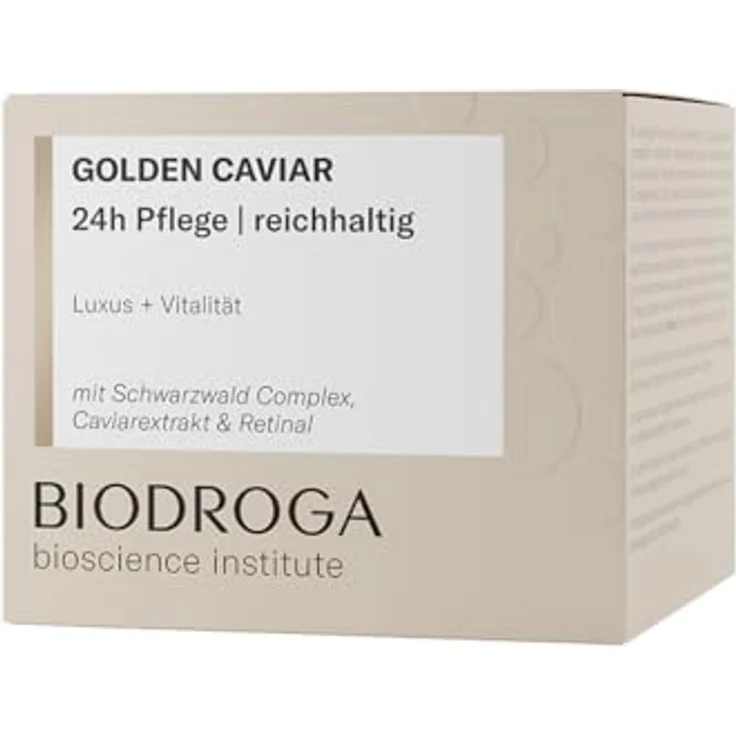 BIODROGA Bioscience Institute - GOLDEN CAVIAR 24h Pflege reichhaltig 50ml - Luxuriöse Hautpflege aus dem Schwarzwald für trockene und anspruchsvolle Haut – nährende, feuchtigkeitsspendende Hautpflege – Bild 2