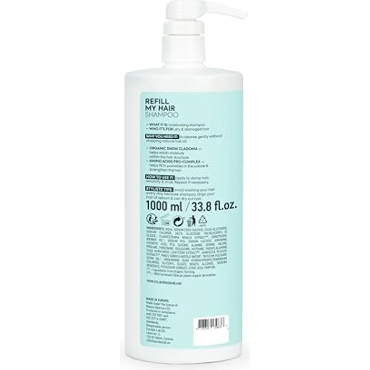Natura Siberica ICE Professional Refill My Hair Shampoo, 1000 ml, natürliche Formel ohne SLS und Parabene, für maximale Wirkung bei der Haar- und Kopfhautpflege – Bild 3