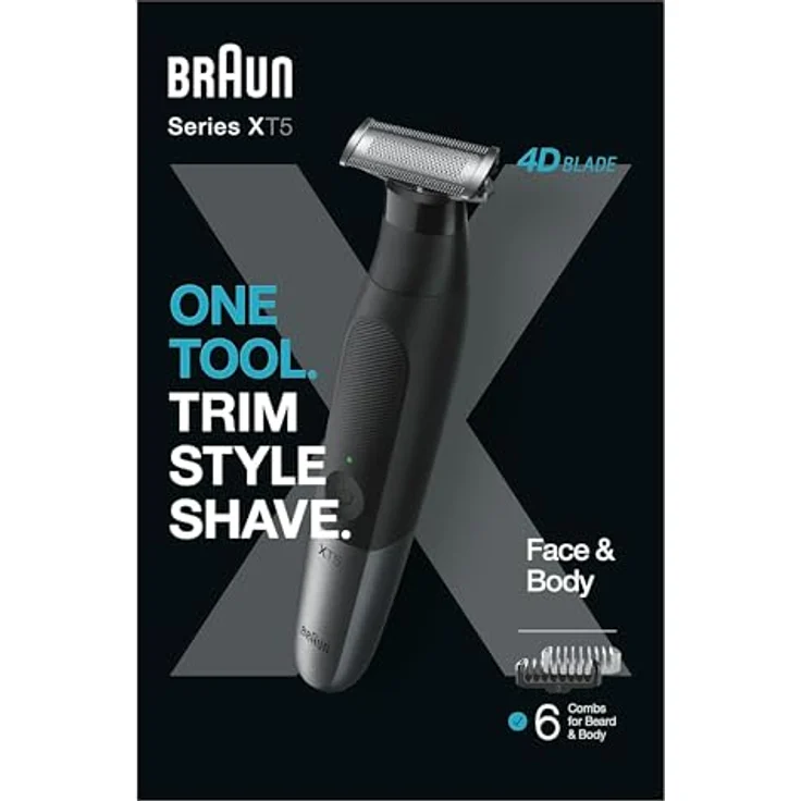 Braun Series X XT5200, Haarschneider für Herren mit Bartschneider und Zubehör, Schwarz-Nickel – Bild 4
