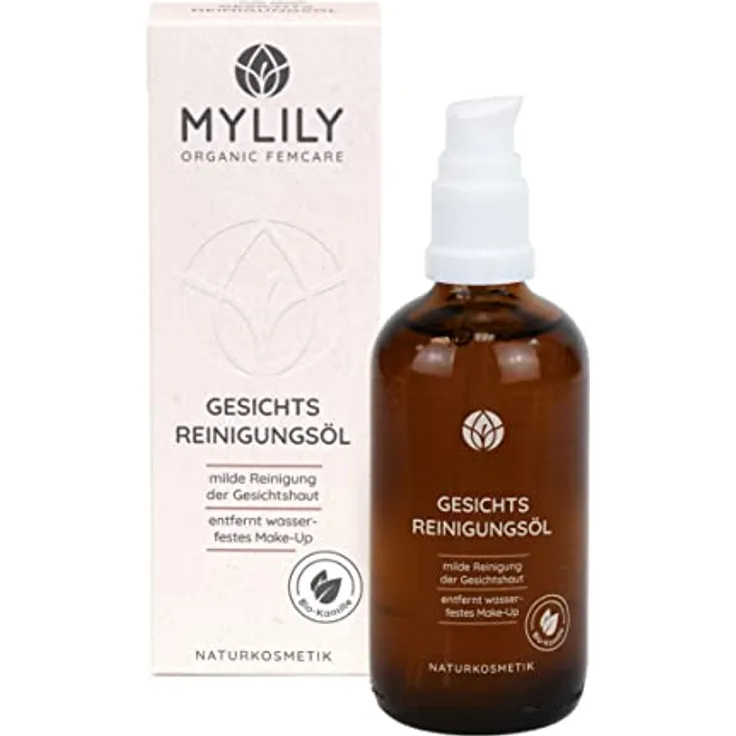 MYLILY® Reinigungsöl | 100 ml Cleansing Oil | Pflegendes Mandelöl, Jojobaöl & Kamille | entfernt Make-Up | Reinigung Gesicht vegan | Gesichtspflegeprodukte