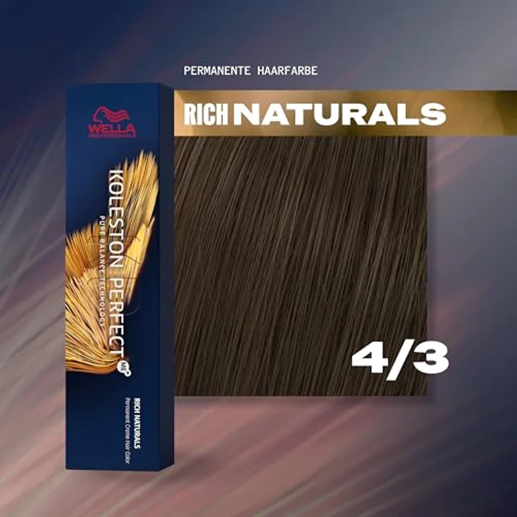 Wella Professionals Koleston Perfect Rich Naturals 4/3, permanente Haarfarbe Mittelbraun Gold, 60 ml – Bild 3