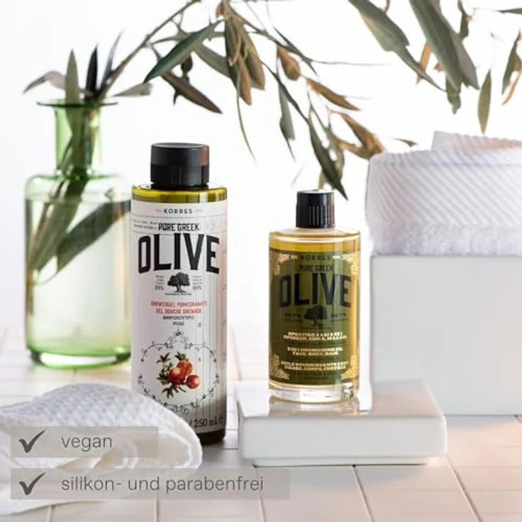 KORRES OLIVE & POMEGRANATE Duschgel 250 ml – Bild 3