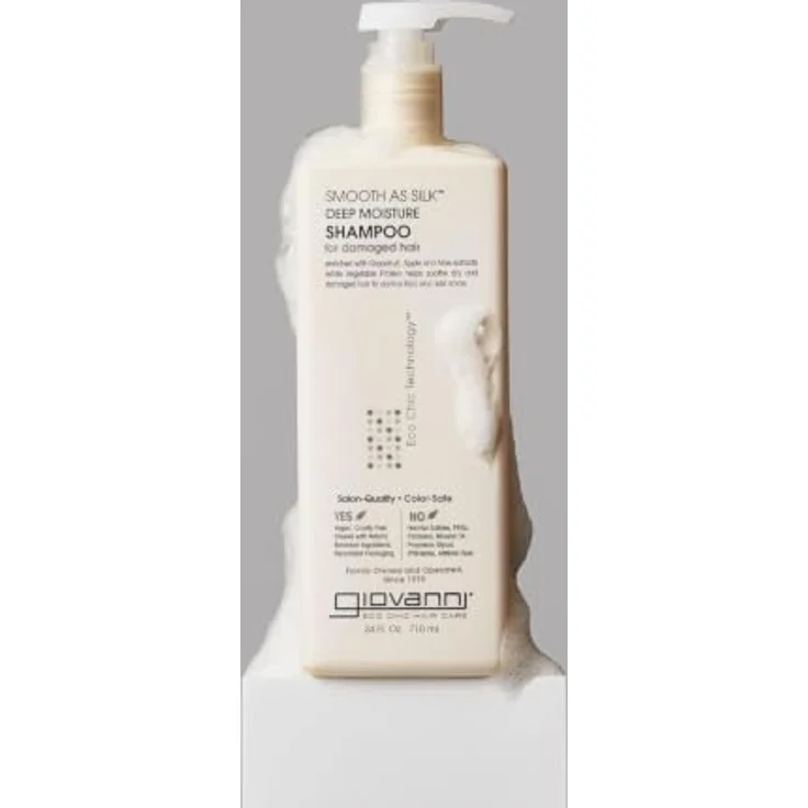 Giovanni Smooth As Silk Shampoo 710ml, sulfatfreies Shampoo für seidig weiches, frizzfreies Haar, vegan und parabenfrei – Bild 2
