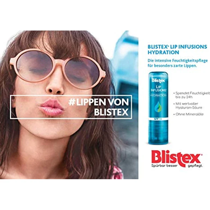 Blistex Lip Infusions Hydration, Feuchtigkeitsspendend mit Hyaluronsäure, 3,7 g – Bild 5