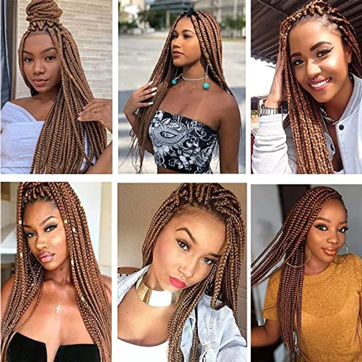 Shangxiu Jumbo Braiding Hair, Kunsthaar Extensions, 24" (60cm), braun, weich und langlebig, 600g, ideal für DIY Frisuren – Bild 5