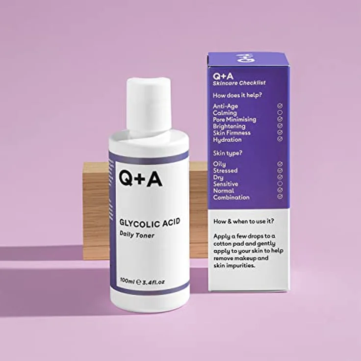 Q+A Glycolic Acid Daily Toner Feuchtigkeitsspendender Gesichtstoner für strahlende Haut 100 ml – Bild 7