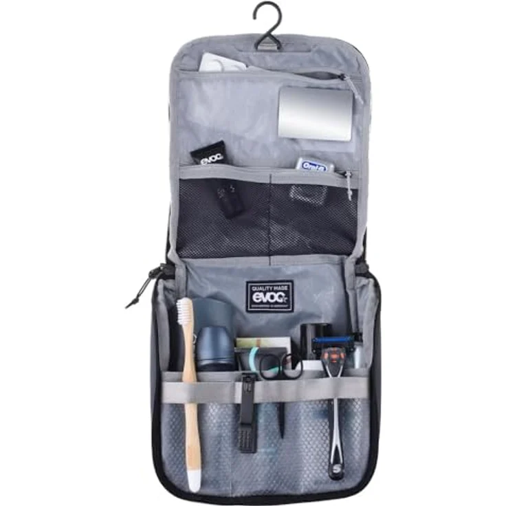 Evoc Kulturbeutel 22 cm, schwarz, 100% Polyester, kompakte Reisegröße – Bild 3