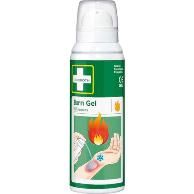 Cederroth Verbrennungs-Gel-Spray, 100 mL, kühlendes Gel für kleinere Verbrennungen und Sonnenbrand, sprühbar – Bild 1