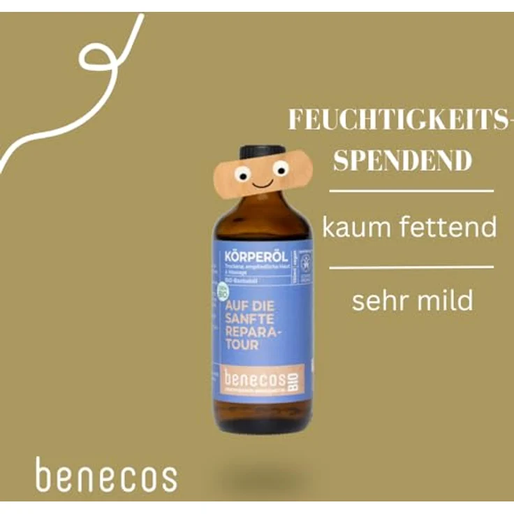 Benecos Körperöl Avocadoöl 100ml, kaltgepresstes Pflegeöl für geschädigte Haut, zieht schnell ein – Bild 3