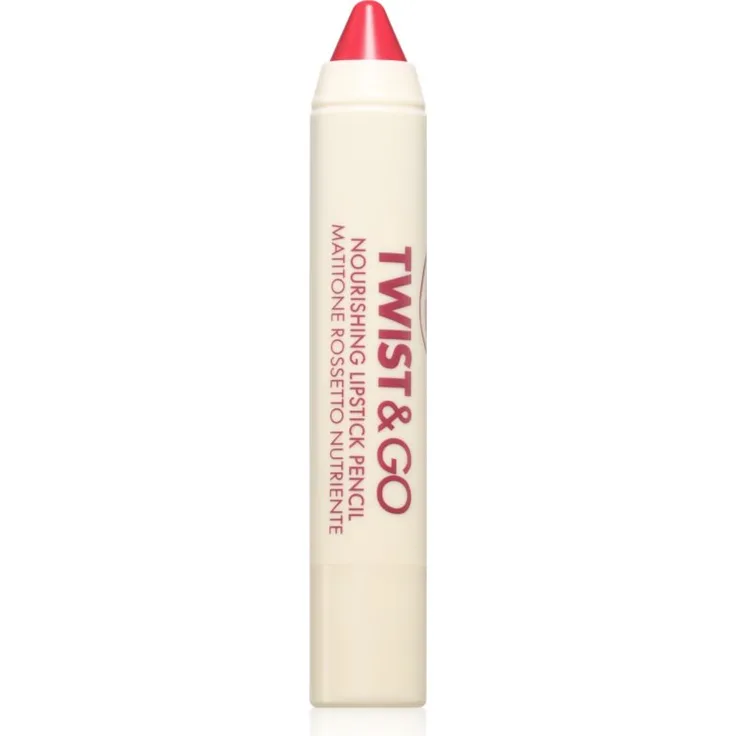 puroBIO Cosmetics Twist&Go Pflegender Lippenstift, Raspberry Red, 2.9 g, vegane Textur, intensiver Glanz, leicht aufzutragen