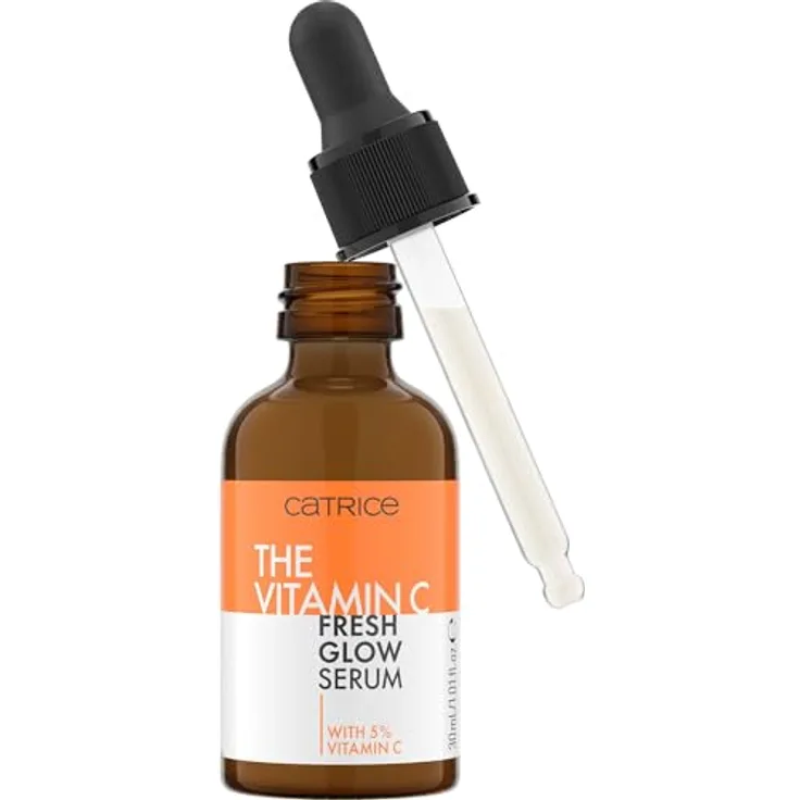 Catrice The Vitamin C Fresh Glow Gesichtsserum, 30 ml, mit aufhellendem Vitamin C und feuchtigkeitsspendender Hyaluronsäure