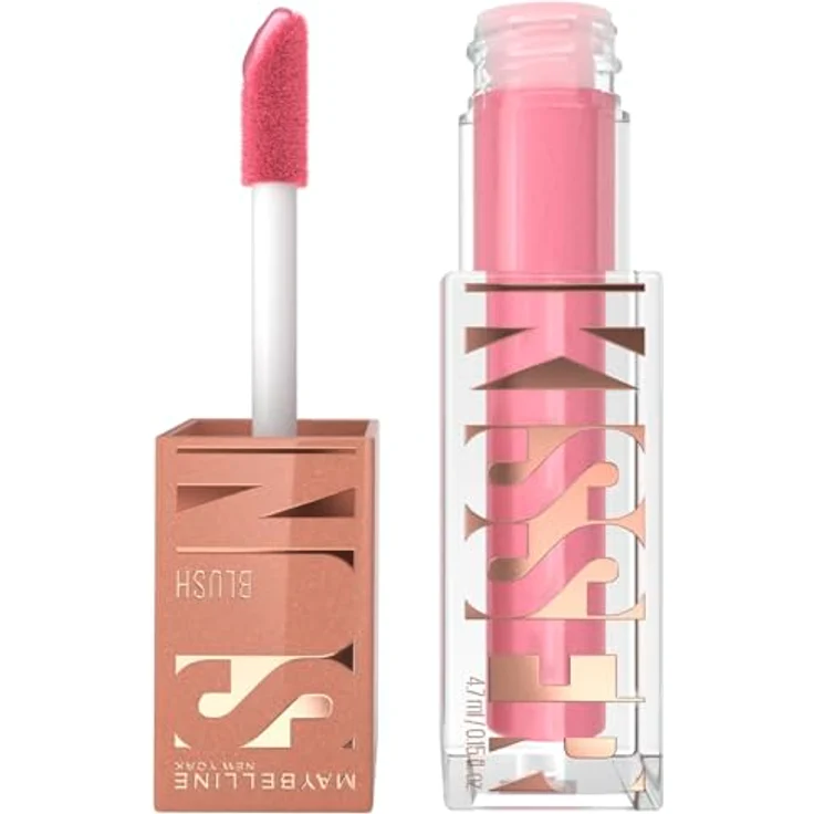 Maybelline New York Sunkisser Blush, Flüssiger Blush für sonnengeküssten Glow, Rouge mit lichtreflektierenden Perlen und Pigmenten, Zartschmelzende Formel mit Vitamin E, 05 Sol Search, 4,7 ml – Bild 1