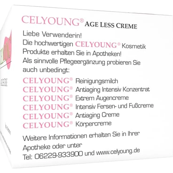Celyoung Age Less Creme + GRATIS Age Less Creme LSF50 - Reichhaltige Gesichtspflege für trockene bis normale Haut - 2x50 ml – Bild 6